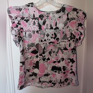 Nooworks Howell Ruffle Top Size M